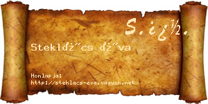 Steklács Éva névjegykártya