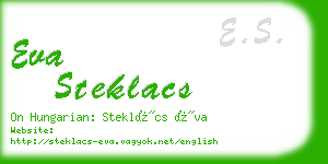 eva steklacs business card